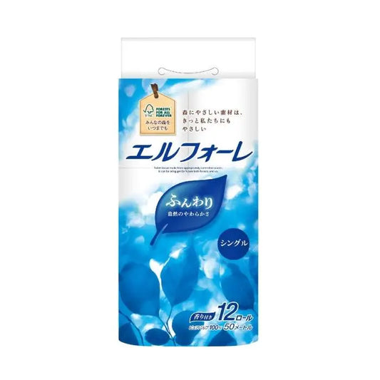 ｴﾙﾌｫｰﾚ ﾄｲﾚｯﾄﾃｨｼｭｰ12ﾛｰﾙ　ｼﾝｸﾞﾙ【単価548円(税込)】【42個】