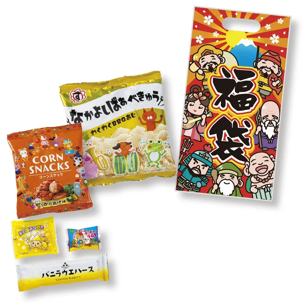 七福神お菓子福袋５点セット【単価161円(税込)】【100個】