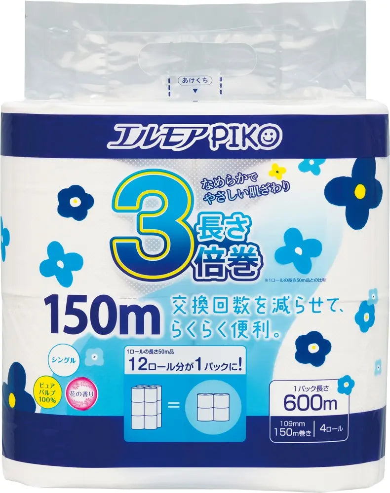 エルモアピコ３倍巻４ロールシングル（１５０ｍ）【単価658円(税込)】【24個】