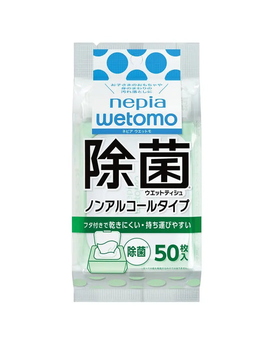 ネピア wetomo 除菌ウエットティシュ ノンアルコールタイプ50枚【単価329円(税込)】【36個】